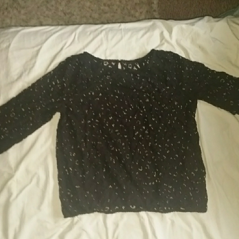 Black see through long sleeve